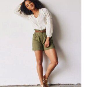 ABLE brand "paperbag" linen shorts